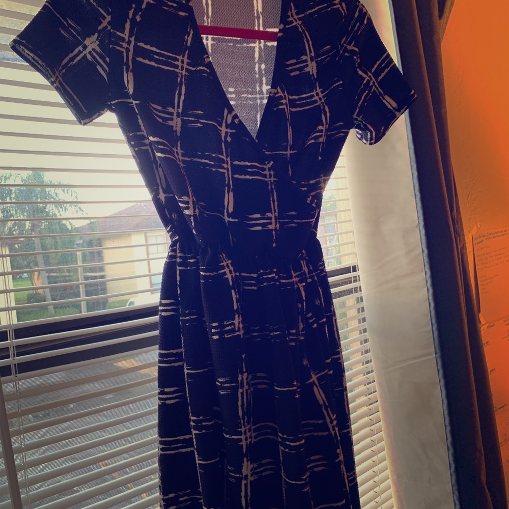 Blue and white crop dress. Size Small.